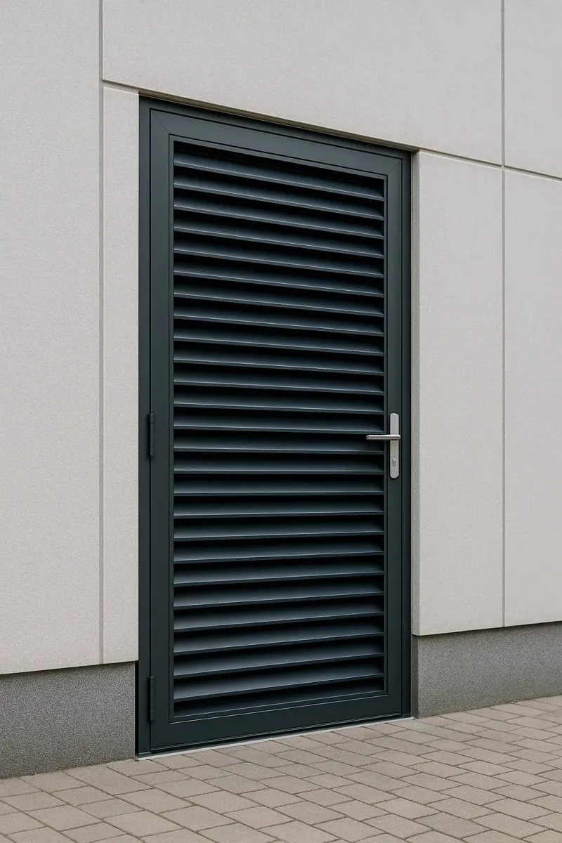 steel louvred doors - professional steel doors available in huddersfield from UK manufacturers